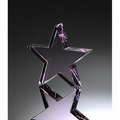 Medium Rose Standing Star Crystal Award (5" H)